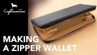 Making Leather Wallet  Long Zipper Wallet #LeatherAddict EP30