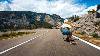 Lisa Peters Downhill Skateboarding in the Italian Mountains