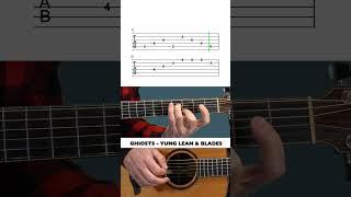 Ghosts - Yung Lean GUITAR TUTORIAL