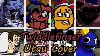 Twiddlefinger but Different Characters Sing It FNF Twiddlefinger but Everyone Sings - UTAU Cover