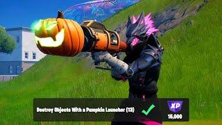 Destroy Objects With a Pumpkin Launcher - Fortnitemares Quests