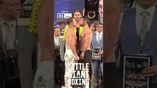 CANELO VS JOHN RYDER HEATED FACE OFF & WEIGH INS