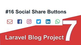 #16 Laravel Blog Project in Hindi 2021 - Add Social Share Links to Page