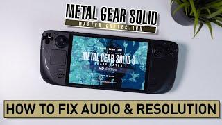 Metal Gear Solid Master Collection on Steam Deck  Audio & Resolution FIX