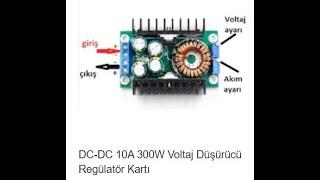 Dc Dc Voltaj Düşürücü Modül 10A    XL4016 300W 10A DC-DC Step Down Voltaj Düşürücü