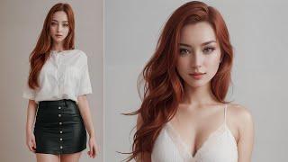 AI Art Do you like my hair color?  Redhead beauties  AI Lookbook