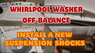 How to Fix Whirlpool Washer Shaking and Hitting Sides   Washer Off Balance  Model WTW4800XQ4