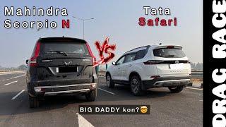 2024 SCORPIO N vs Tata SAFARI  Drag Race  Aksh Singhal