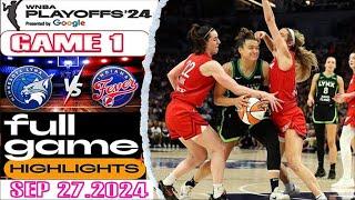 Minesota Lynx  VS Indiana Fever FULL GAME HIGHLIGHTS  PLAY OFF Sep 27 2024 Women’s Basketball