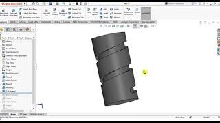 SOLIDWORKS Swept Cut with Solid Profile