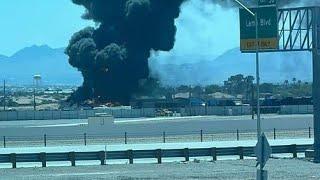 North Las Vegas fire today Officials responded to explosion at Exit 50 on Lamb Boulevard