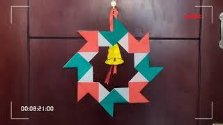 Origami Christmas Wreath - how to make wreath with paper - Christmas series 2020