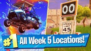 Fortnite Flaming Hoops + Radar Sign Locations - SEASON 6 WEEK 5 Challenges