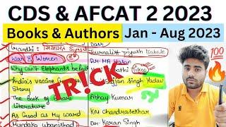 Current affairs with Tricks for CDS 2 2023 AFCAT 2 2023 Books & Author  Jan -Aug 2023