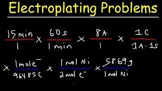 Electrolysis & Electroplating Practice Problems - Electrochemistry