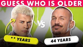 YOU WONT BELIEVE THEIR AGES  GUESS THE OLDER WWE WRESTLER STAR  WWE QUIZ 