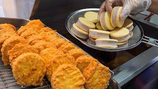 Taro Paste mass production Fried Taro Pie Fried Taro Ball  芋泥大量生產 炸芋頭餅 芋泥球 - Taiwanese Food