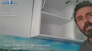 Mutfak tezgah arası 3D cam üretim montaj merkezi Bodrumda üretiyoruz Güney Ege de her yerde servis