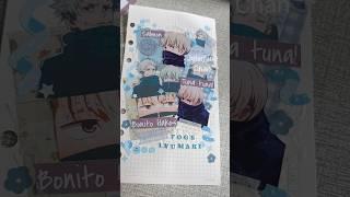 Inumaki Toge from Jujutsu Kaisen Anime journalblue theme on A6 Binder #shorts#short#youtubeshorts