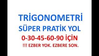 TRİGONOMETRİ SÜPER PRATİK YOL