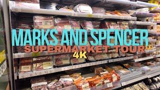 Marks and Spencer Supermarket Tour  4K - British Grocery Shopping Vlog