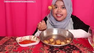 Mukbang pentol sampek dimarahin mama gara Kebanyakan