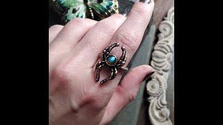 Labradorite Spider Ring