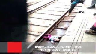 Baby Girl Escapes Unhurt As Train Passes Over Her