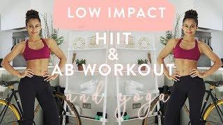 Low Impact HIIT AB and Yoga Workout  Real Time  Full Sequence