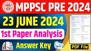 23 JUNE 2024 MPPSC PAPER ANALYSIS  MPPSC PRE 2024  MPPSC ANSWER KEY 2024  ROYAL STUDY  MPPSC ANS