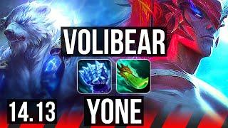 VOLIBEAR vs YONE TOP  65% winrate 9311  EUW Master  14.13