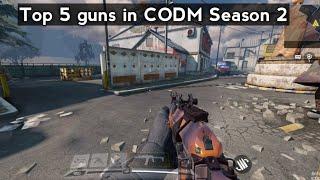 Top 5 best guns in cod mobile season 2
