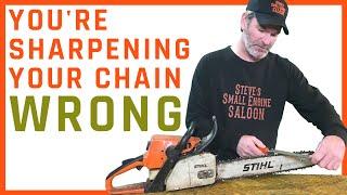 CORRECT WAY To SHARPEN A Chainsaw Step By Step