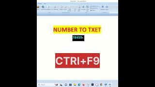 Ms Word New Trick  Number To Text  #shorts #ytshortsindia  #viral #short #msword #tranding