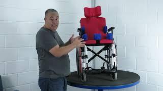 Cadeira de rodas postural adaptada - lateral de tronco e coxa - abdutor - Ortomobil Ma3S