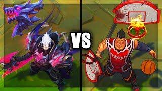 God King Darius vs Dunkmaster Darius Legendary Skins Comparison League of Legends