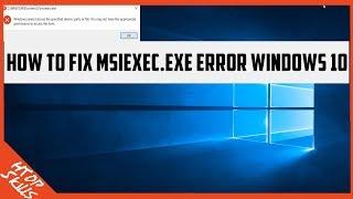 How to fix msiexec.exe error windows 10  solve msiexec.exe error  msiexec uninstall programs