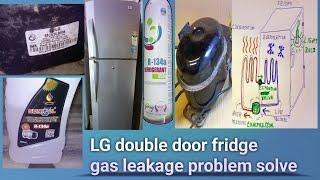 LG double door fridge gas charging R134a refrigerator gas charging #azamservice #fridge #repair #ac