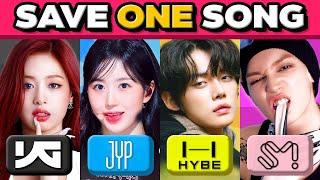 YG vs JYP vs HYBE vs SM  SAVE ONE SONG  Kpop Quiz 2024  K-Music Quiz #4