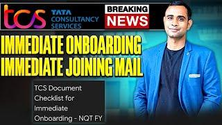 TCS Onboarding & Joining Mail Out  TCS Breaking News 