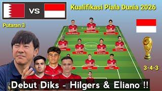 Prediksi Line Up Bahrain vs Indonesia Laga 3 Grup C Kualifikasi Piala Dunia 2026Bersama Kevin Diks