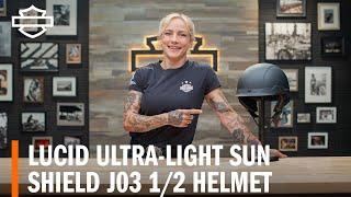 Harley-Davidson Lucid Ultra-Light Sun Shield J03 Motorcycle Half Helmet Overview