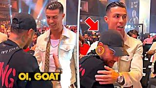 Cristiano Ronaldo meet Neymar & Ryan Garcia at Usyk vs Fury Fight ️