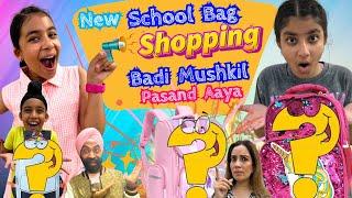 New School Bag Shopping - Badi Mushkil Pasand Aaya  RS 1313 VLOGS  Ramneek Singh 1313