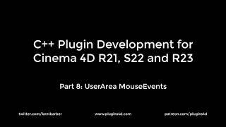 C++ Plugin Development for Cinema 4D. Part 8 UserArea Mouse Events