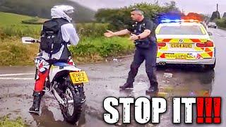 COP RAGES & YELLS AT BIKERS  MOTORCYCLES vs POLICE 2023