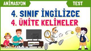 4. Sınıf İngilizce 4. Ünite Kelimeleri  Free Time