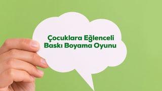 Çocuklara Eğlenceli Baskı Boyama Oyunu  Koroplast