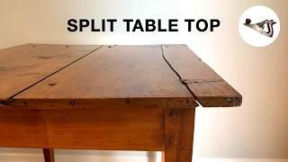 Repairing a Split Table Top on Antique Furniture a Fixing Furniture Restoration