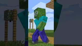 MINECRAFT ON 1000 PING When Zombie Attack Pillagers   Monster School Minecraft Animation #shorts